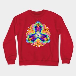 Stylized kaleidoscopic flower Crewneck Sweatshirt